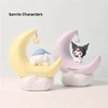 Sanrio Kuromi Cinnamonroll Moon LED Light Kawaii 3D Cartoon Ornament Cute Beauty Bedroom Night Light Bedside Decor Lamp Gifts 3