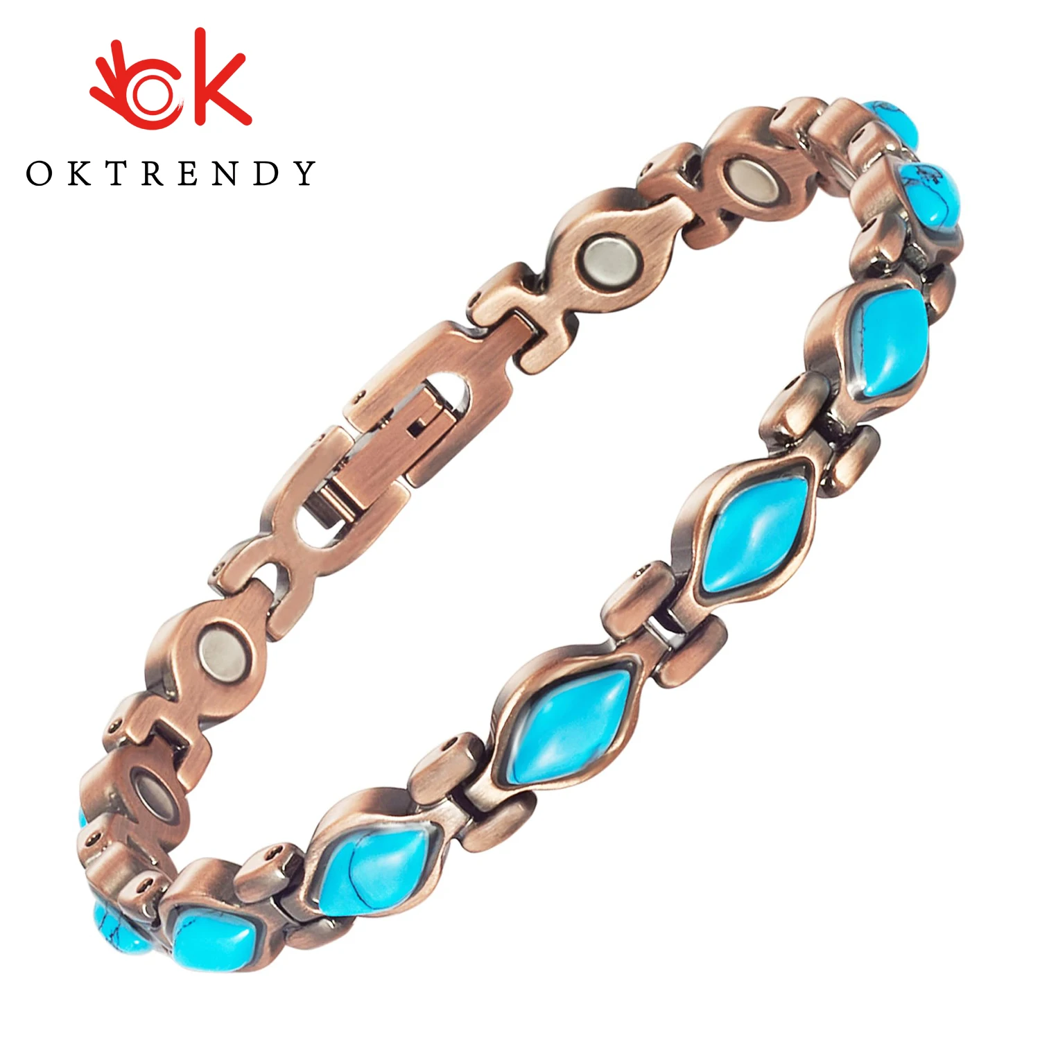 

Oktrendy Copper Bracelet for Women for Arthritis and Joint Magnetic Therapy Bracelets