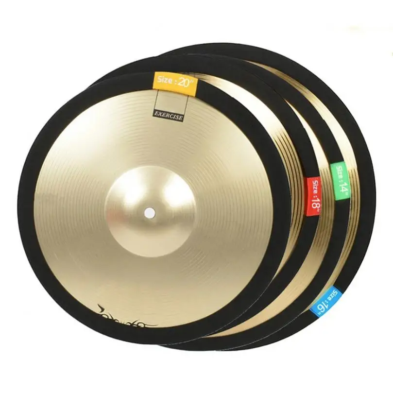 14/16/18/20 Inch Cymbal Mute Circle Ring Drum Set Hi-hat Practice Silencer Cymbal Mutes Elastic Belt Sound Control Rings