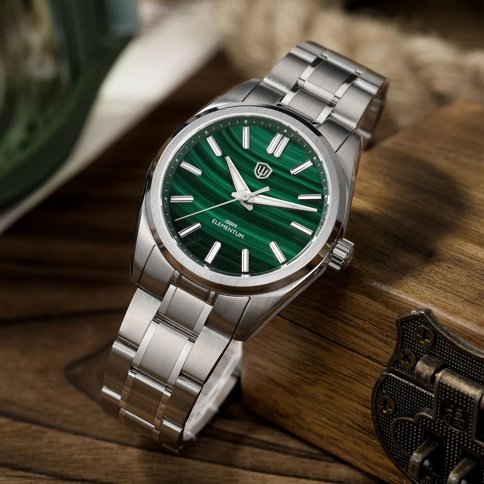 Watchdives WD0003D Natural Stone Elementum Men Watch VH31 Sweep Seconds Movement Quartz Watches Sapphire Luminous Waterproof 4