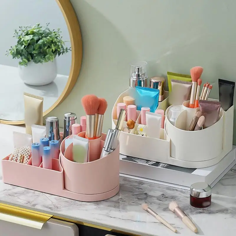 Rotating Pen Container Deluxe Puff Easy To Clean Reasonable Structure Home Supplies Large Capacity Cosmetic Box Large Capacity 6