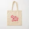Hibiscus Coconut Girl Cotton  Canvas Bag Designer Grocery Shopper Fabric Ladies Shoulder Bag Unisex Fashion Travel Women Printed 1