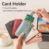 ID Credit Bank Card Holder Wallet Luxury Brand Men PU Leather Slim Mini Small Money Wallets Case Pull-out Type 5 Card Pockets 1