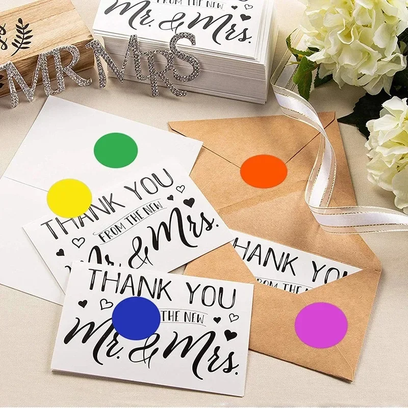 Handmade Stickers 50-500pcs 1inch Round Blank Handmade Sticker Black White Pink Paper Stickers Scrapbooking Stickers Party Gift Decorations Labels