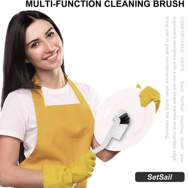 Small Scrub Brush, Mini Grout Brush Micro Edge Corner Cleaning