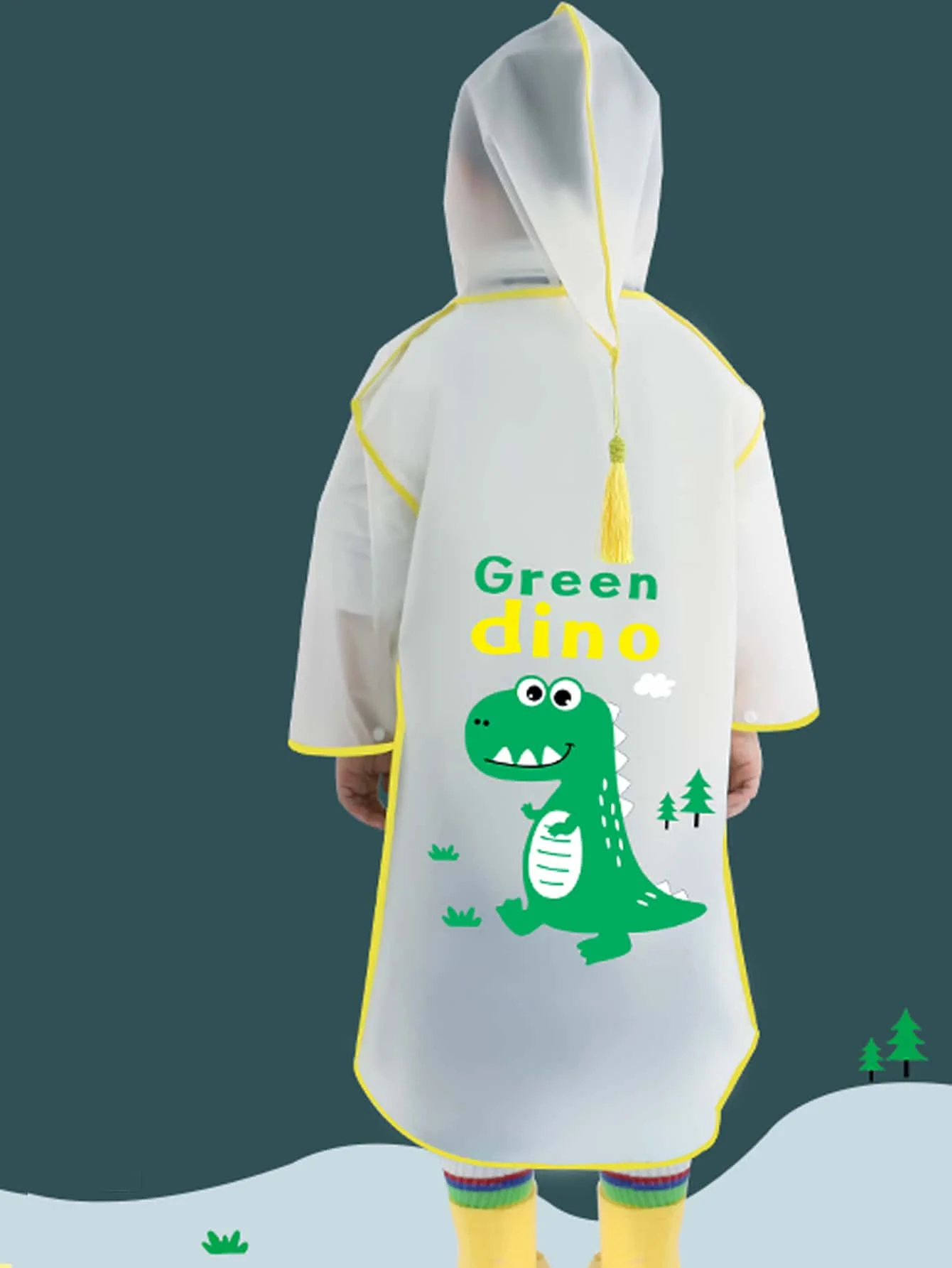 Raincoat Poncho Children's Waterproof Full Body for Boys Girls Baby Rain Shoes Set