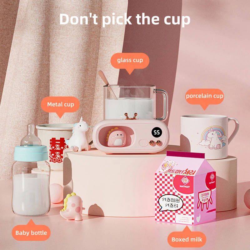 220V Cup Heater Coffee Mug Warmer Pet Heating Coaster Smart Thermostatic Heating Pad Milk Tea Coffee Warmer Mat For Friends Gift 4