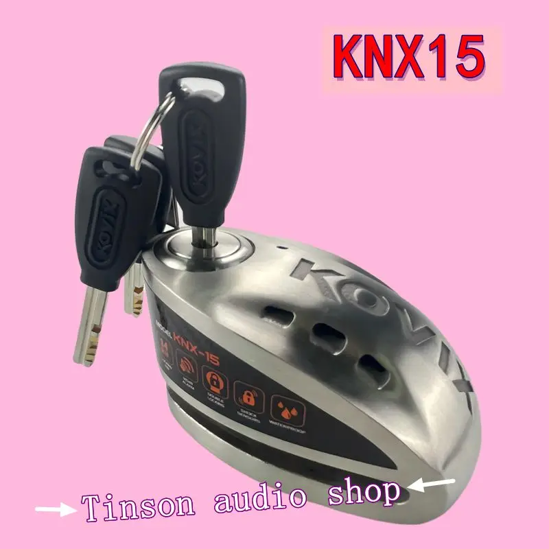 Kovix Alarm Disc Brake Lock, Stainless Steel Heavy-Duty 14mm Pin 120 dB Anti Theft Brake Rotor Padlock for Motorcycle