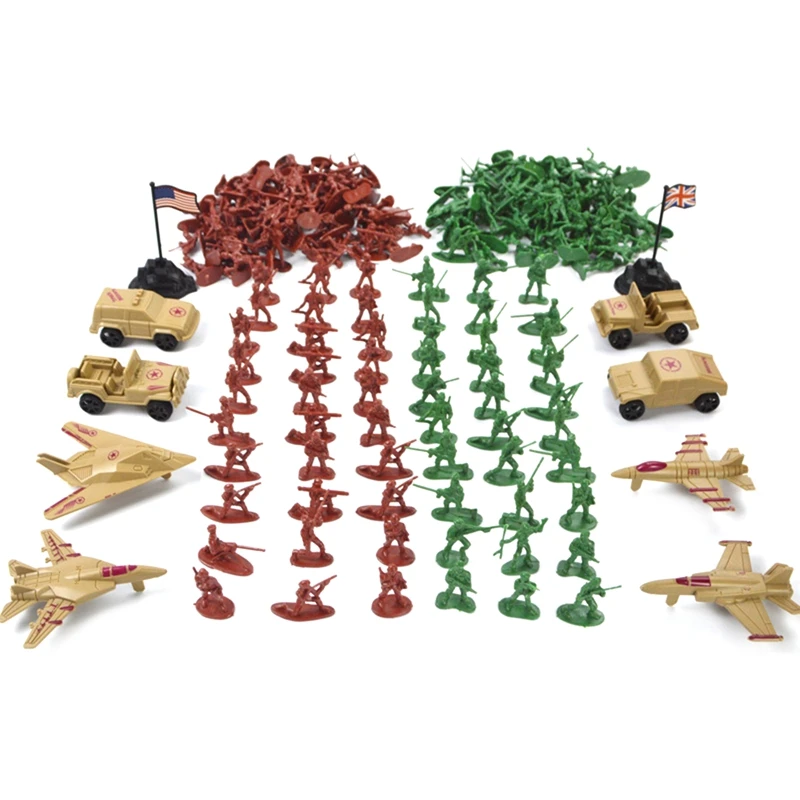 

210 Pcs Simulation Static Soldier Figures,DIY Scene Mini Soldier Figures Sand Table Accessories Gift Toys For Children