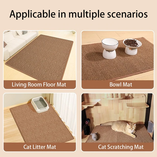 Large Cat Scratching Mat Carpet Non-Slip Pet Bed Mat Sofa Protector Cat Scratcher Anti-Scratch Furniture Protector for Cats 3