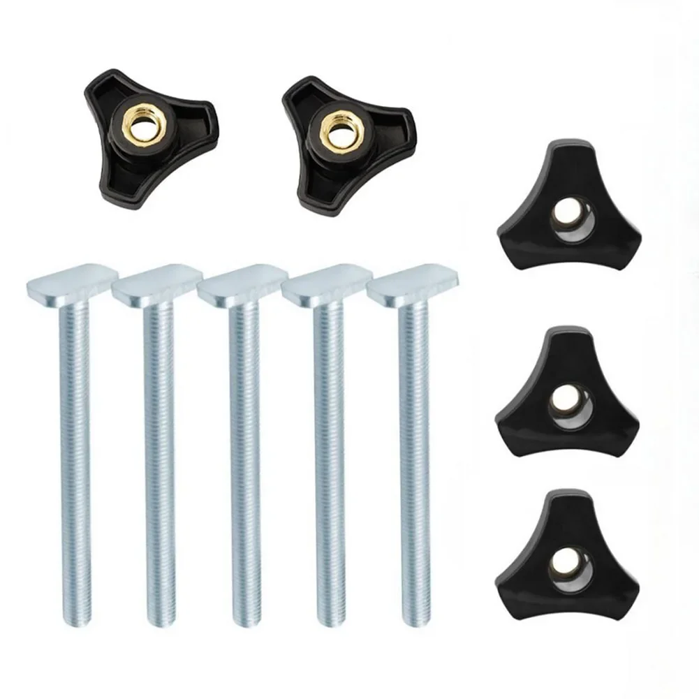 T Track Bolts Knob Kit Miter Track Sliding Nut T-Slider T Slot Bolt for Woodworking Jigs Fixtures Tools Kit Accessories DIY