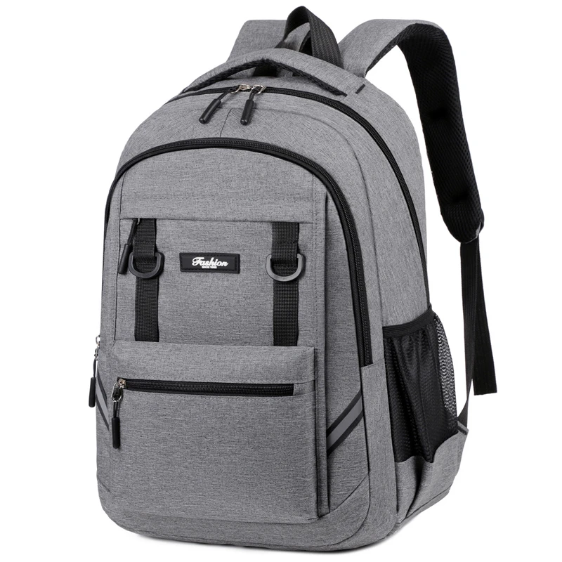 Stylish large-capacity backpack with multiple pockets, equipped with a laptop compartment and adjustable shoulder straps, perfec