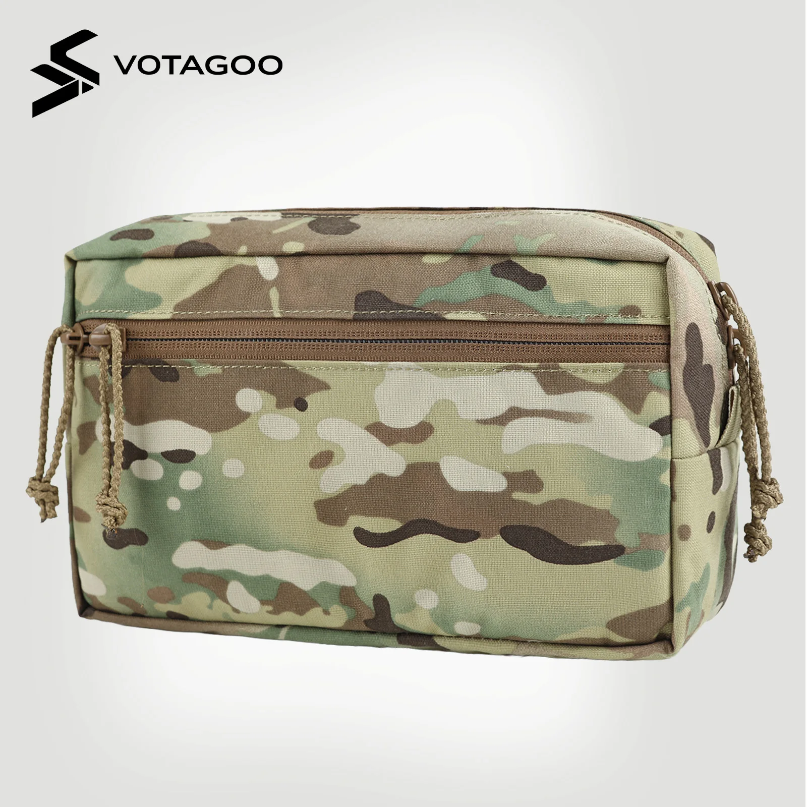 Enhanced Tactical Utility Pouch with Horizontal Zipper - Outdoor EDC Organizer and MOLLE Belt Attachment