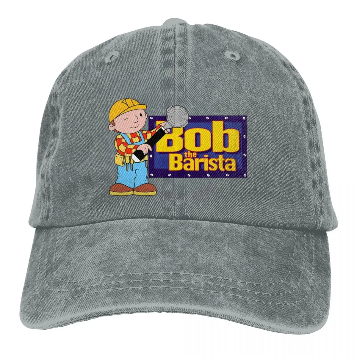 Bob The Builder 모자, 남성 여성 야구 모자, 빈티지 수리 가능, 태양 트럭 운전사 모자, 조정 가능 액세서리