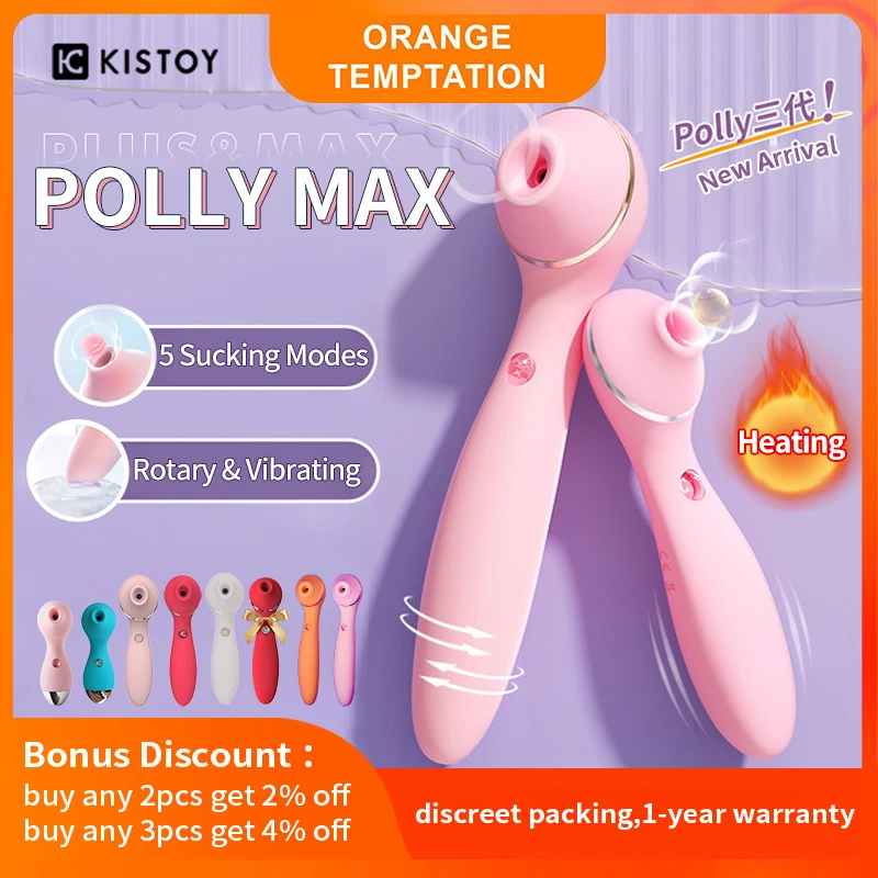 Kisstoy Polly Max 3.0 Oral Sex Toy Vibrator For Women Clitoris Stimulation Powerful Heating Female Adult Sexual Wellness