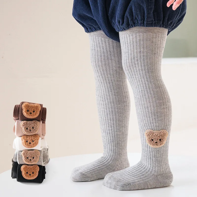 Children's Tights For Girls Spring Autumn Toddler Baby Pantyhose Cartoon Bear Tight Kids Leggings