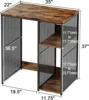 3-Tier Mini Fridge Cabinet with Storage, Industrial Style Kitchen Microwave Stand Baker Rack, Utility Storage Shelf 3