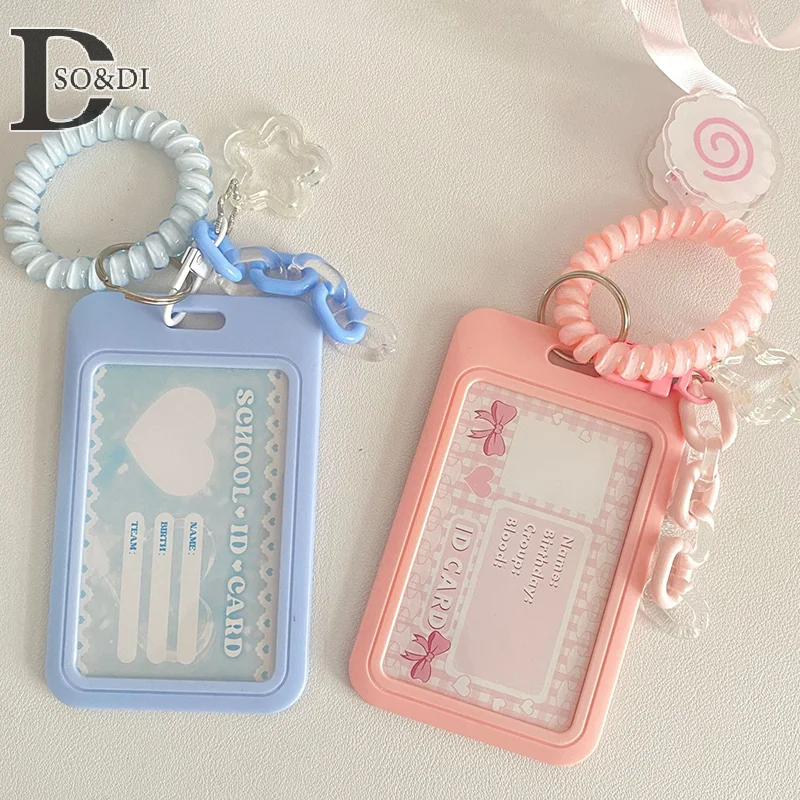 Transparent Photocard Holder Ins Photo Sleeves Card Holder Idol Kpop Photo Protector Bus Card Student Stationery Supplies