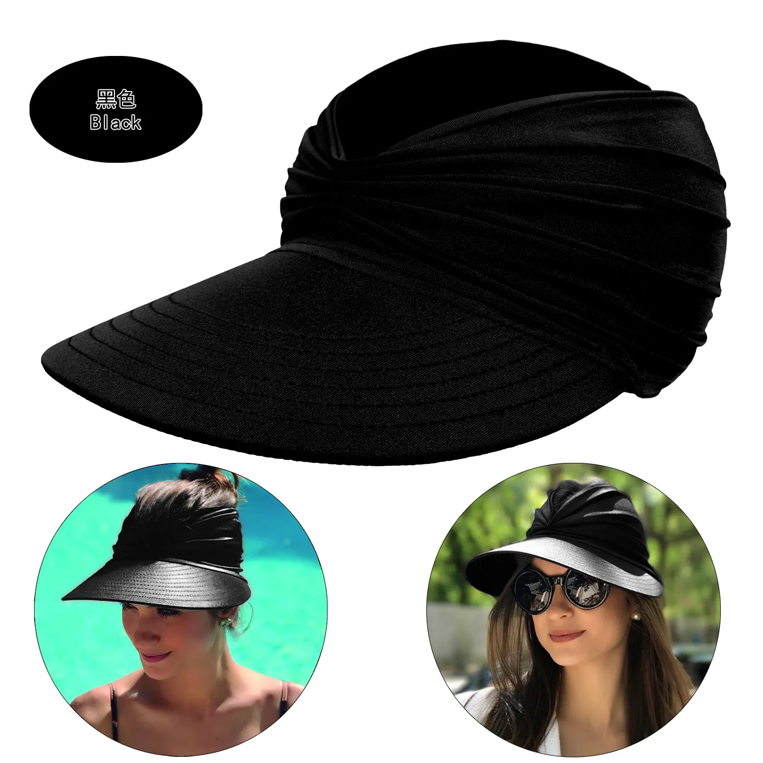 hikevalley Yoga Headband Unique Design Women UV Protective Sun Visor 