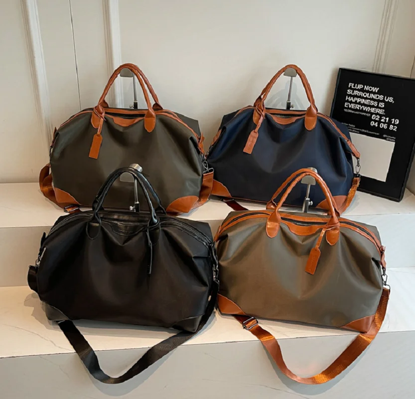 New Korean Fashion Large Capacity Travel Duffle Men Women's Waterproof Oxford Shoulder Bags Totes Business Sports_voghion.com