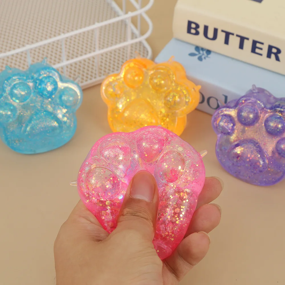 Cat Paw Taba Squishy Toy – Ultra-Soft Stress Relief Squeeze Toy with Quick Recovery, Cute Cat Paw Design, Mix Colors