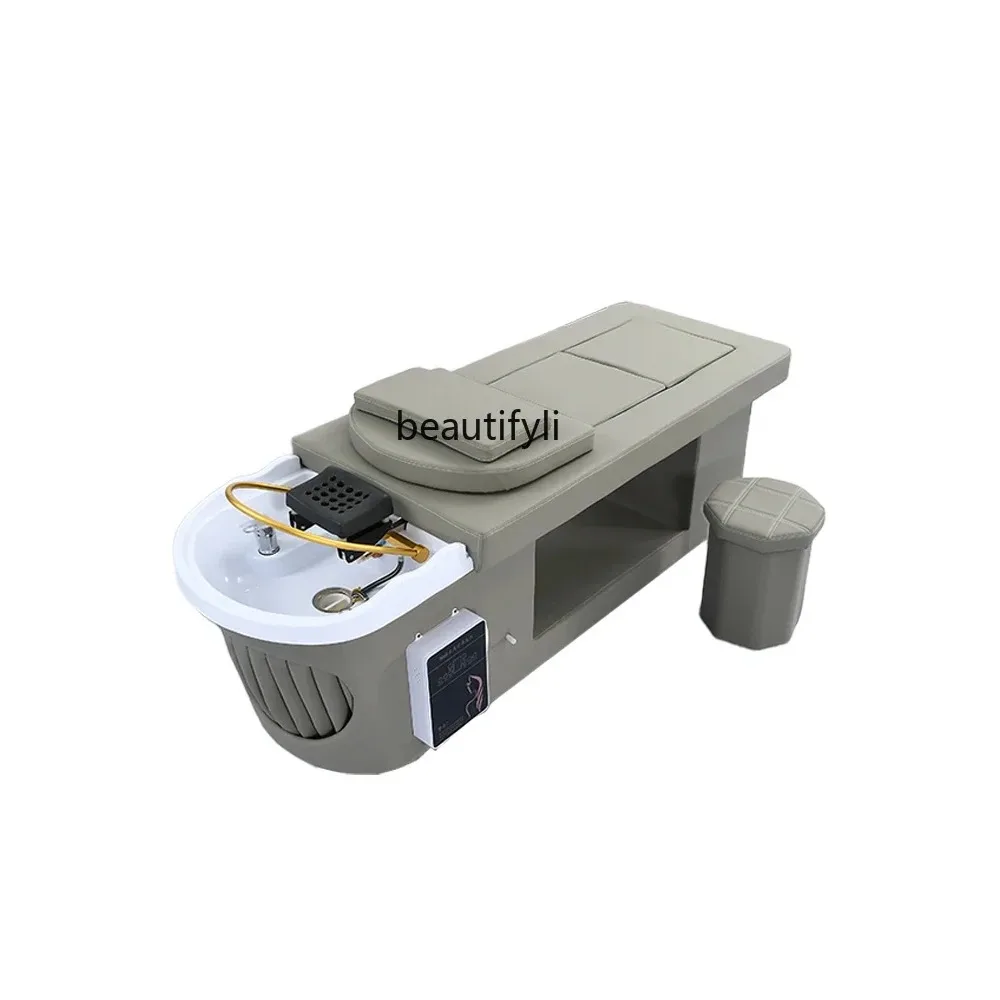 Head Therapy Shampoo Chair Water Circulation with Steaming Bed Facial Bed Moxibustion Head Therapy Bed
