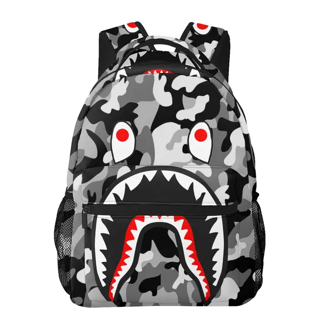 Bape Shark Lightweight Casual Student Backpack 1