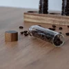 20ml 30ml 50ml 80ml High-grade Glass Bottles with Wood Lid Refillable Empty Storage Bottles for Coffee Bean , Powder &Flower Tea 5