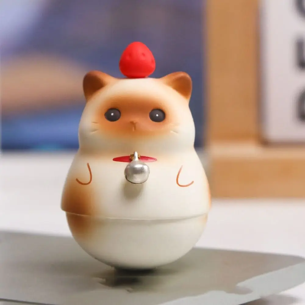Cat Resin Figure Shake Toys Cat Swinging Doll Cartoon Chubby Cat Resin Ornament Mini Lovely Cat Car Decorations Resin Crafts