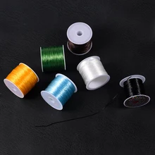 

50Meters/Roll Colors DIY Beading Stretch Cords Elastic Tec Line Jewelry Making Supplies String Bracelet Tips Thread