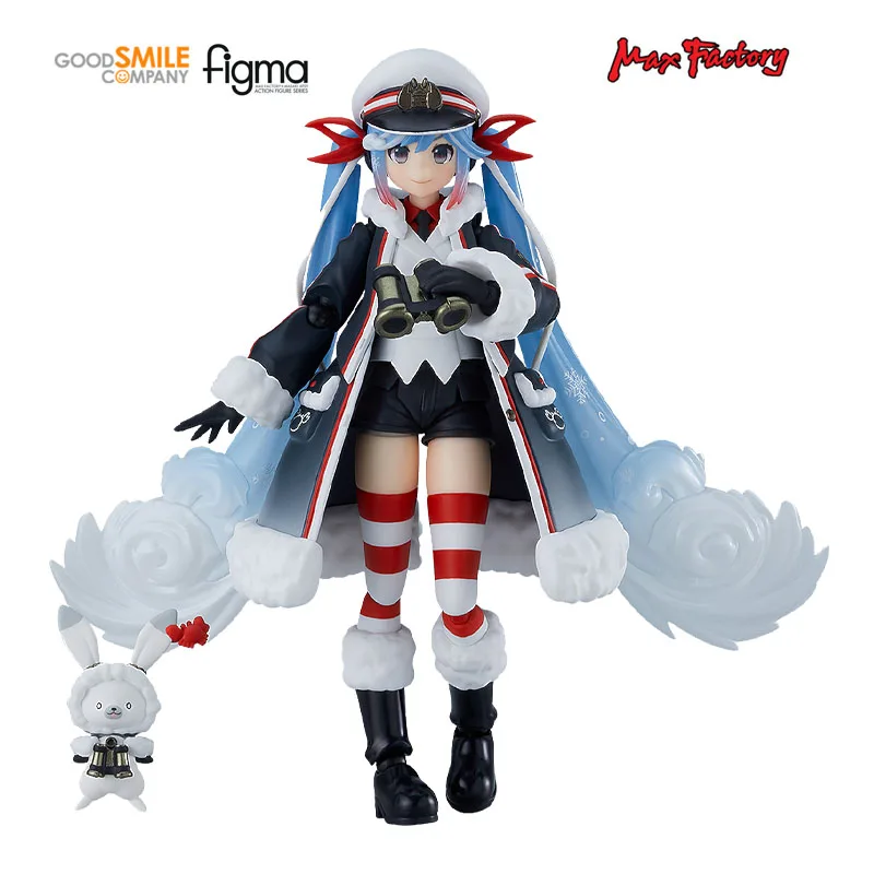 

В наличии, оригинальная экшн-модель Hatsune Miku Snow 2022 Grand Voyage Ver 13 см от фабрики Max, хорошая улыбка, игрушка