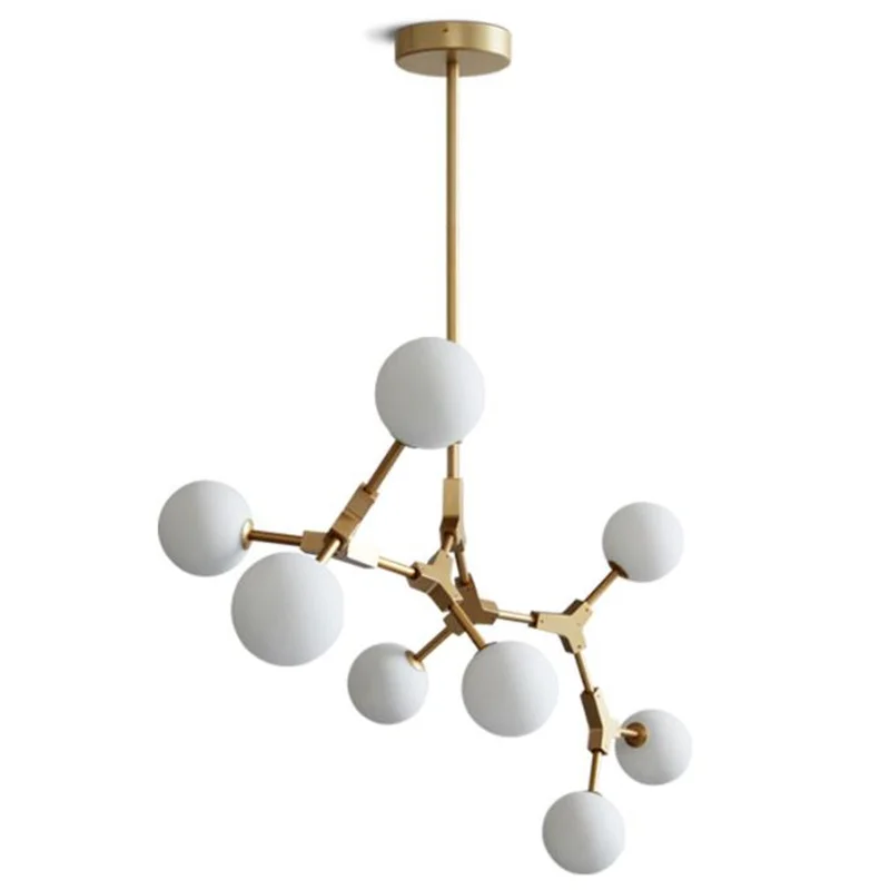 Nordic Living Room Pendant Lamp American Art Restaurant Bar Counter Bedroom Iron Tree Stick Magic Pigeon Pendant Light
