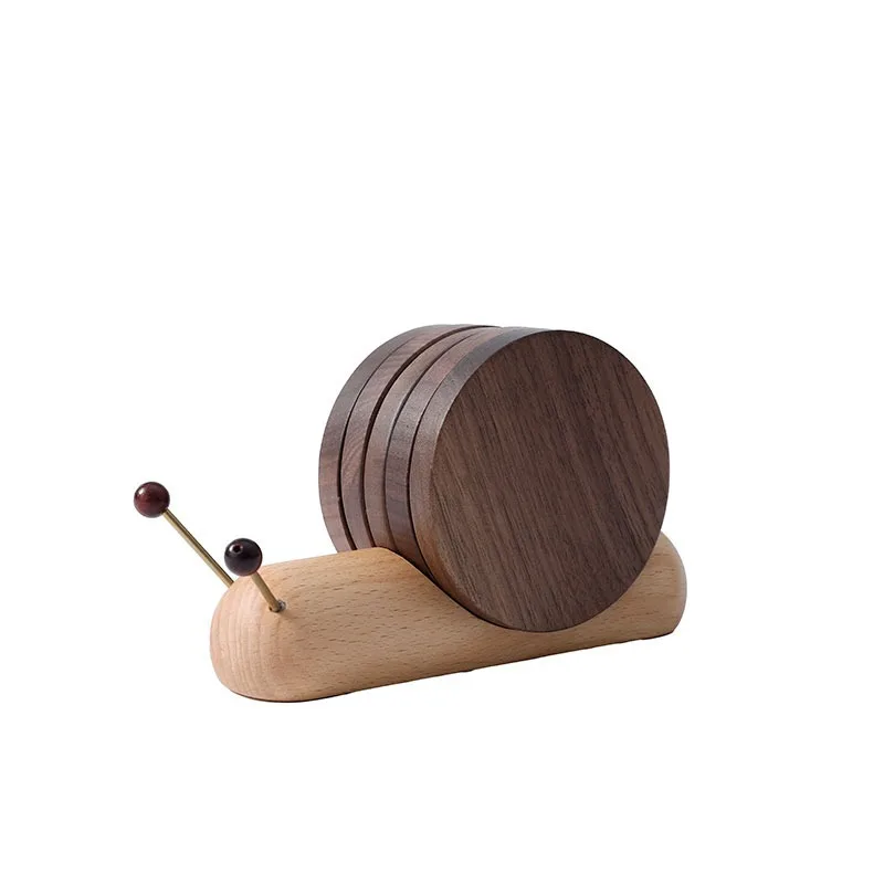 Snail wooden coasters