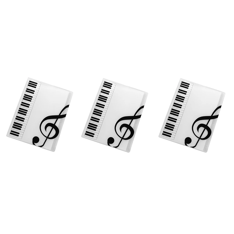 

Папка для музыки, 3 шт., папка для музыки персонала, записываемая и съемная папка для выступлений на пианино, подходит для размера A4