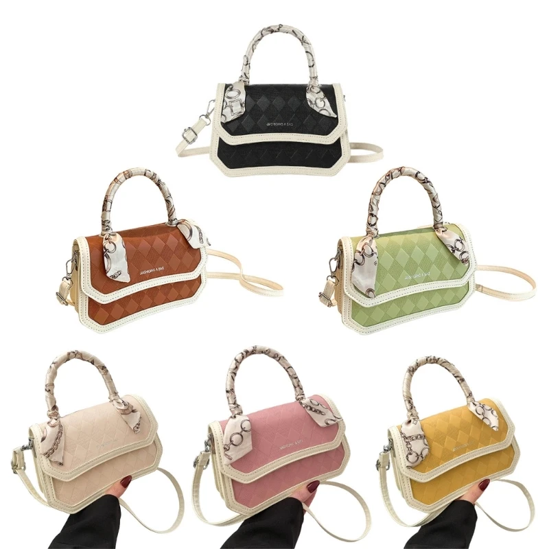 

E74B Lightweight PU Leather Handbag with Adjustable Strap Chic and Practical Shoulder Crossbody Bags