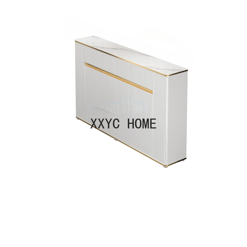 

TV Bench for Bedroom High Ultra-Thin 25cm Light Luxury Modern Master Bedroom Room Tailstock Storage Locker Integrated Narrow