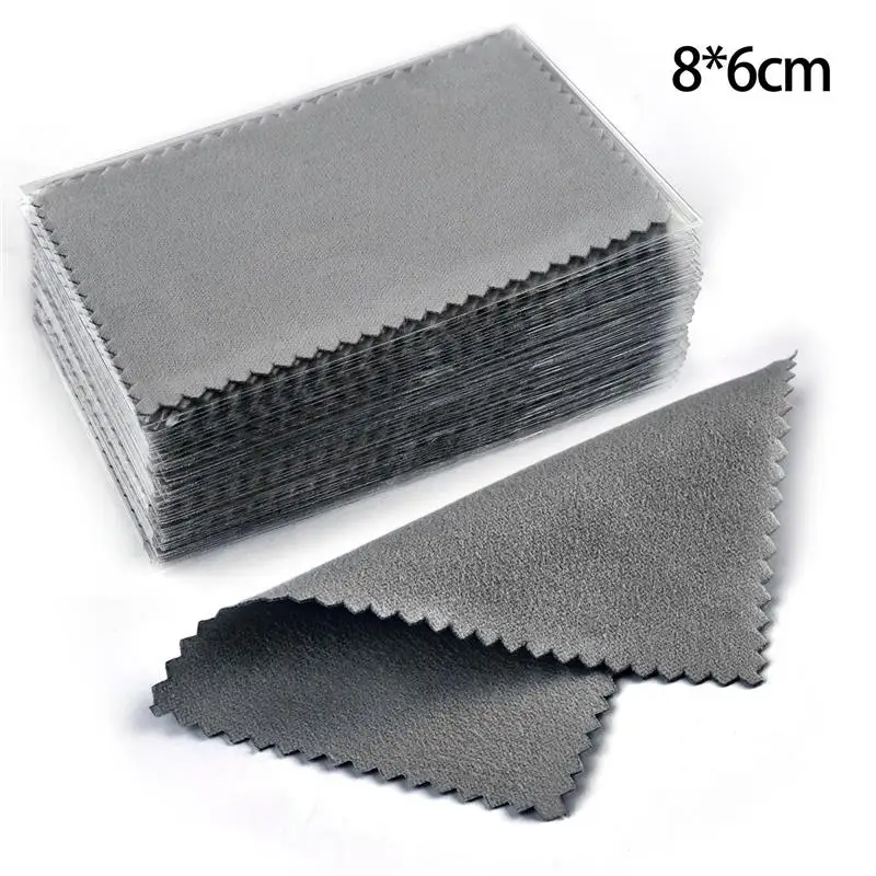 50-Piece Set of Soft Polishing Cloths for Jewelry Care and Cleaning