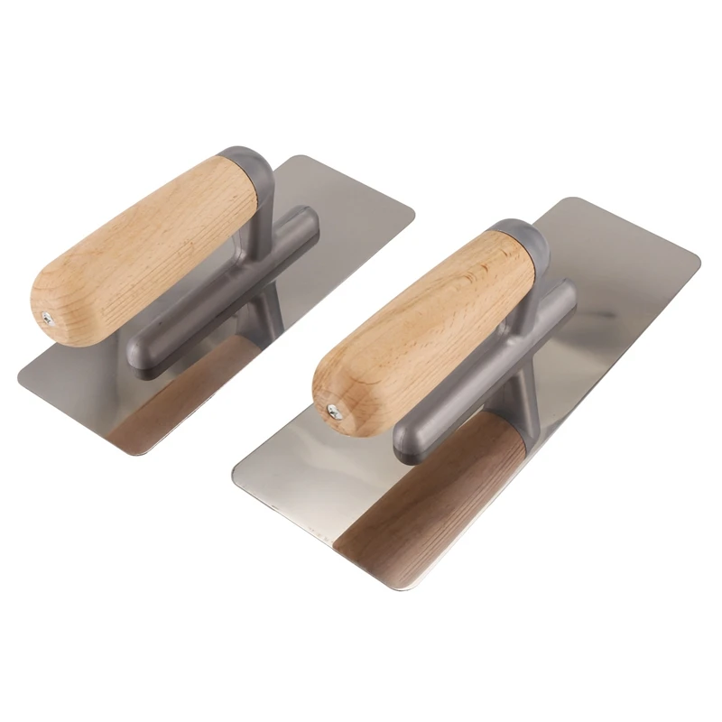 Plastering Trowel 2 Pieces Stainless Steel Venetian Plaster Trowel Paint & Plaster Trowel Sets Paint Plastering Finishing Hand Tools