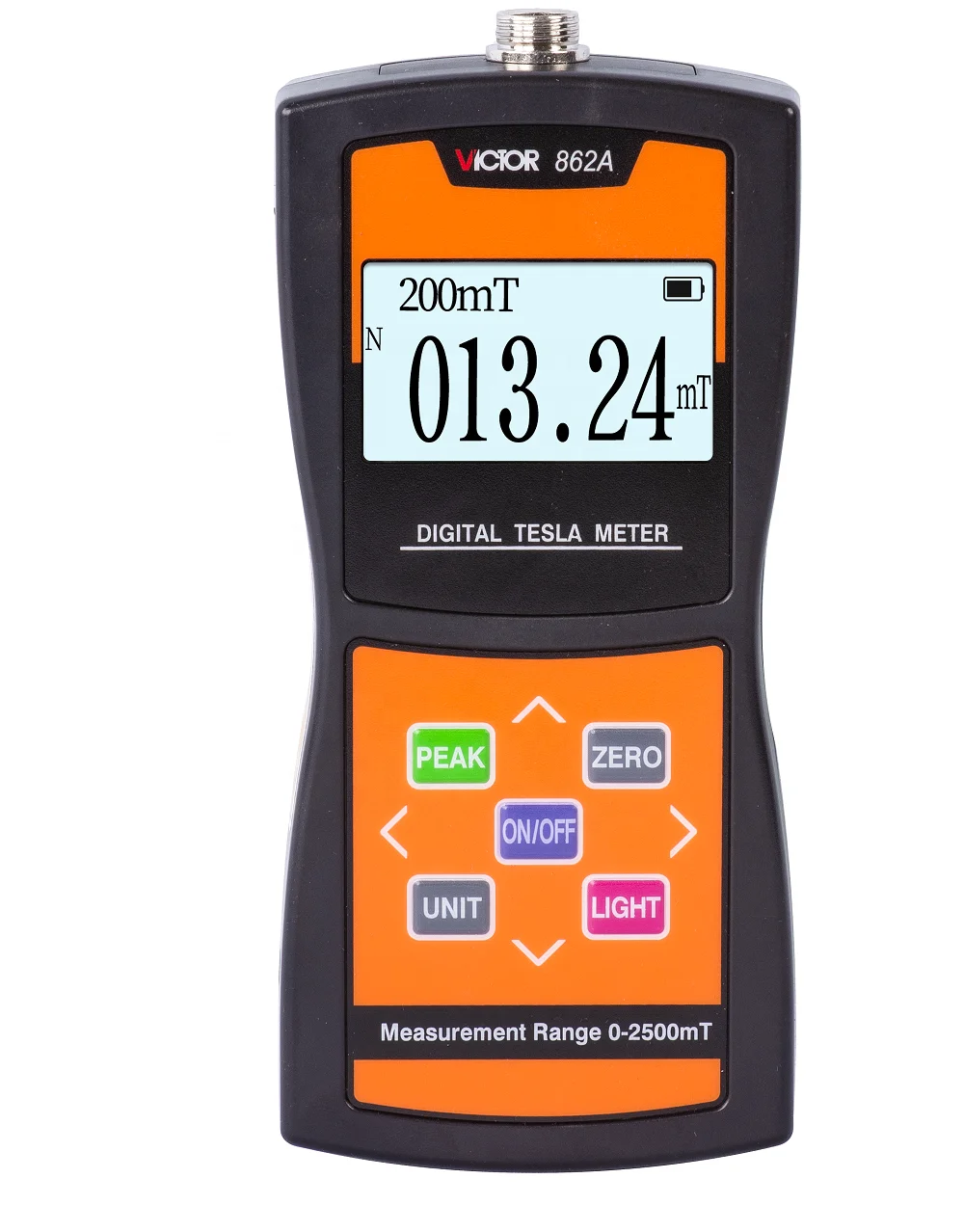 

VICTOR 862A high sensitivity auto digital teslas meter 0-2500 mT 25000Gs 2 units mT Gs magnetic field measuring instrument