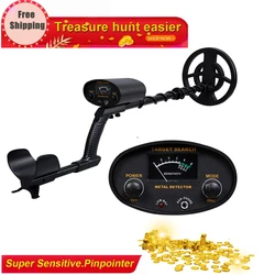 GT6100 Detector de Metales subterráneo de alta sensibilidad, buscador de Metales portátil para joyería, Cazador de tesoros de oro, con todos los modos de Metal