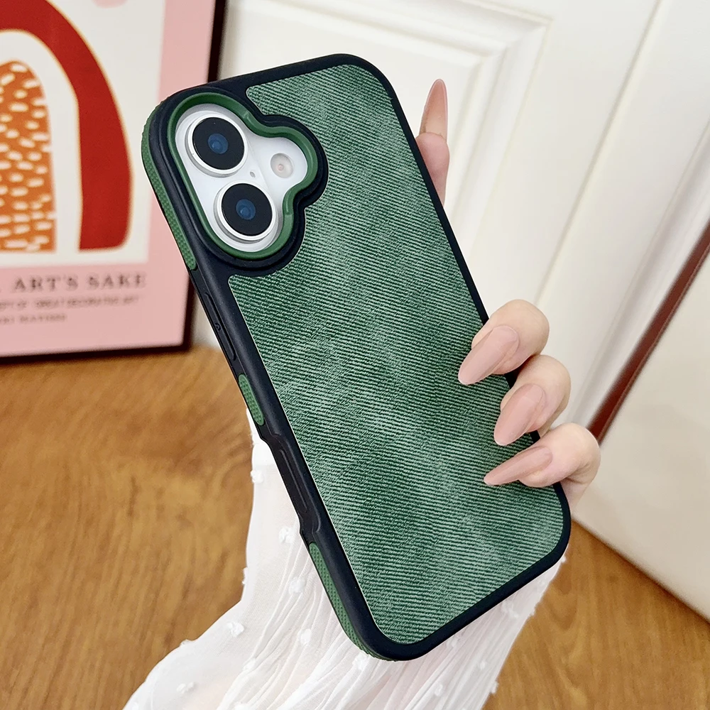Luxury Retro Leather Texture Shockproof Soft Matte Phone Case Cover