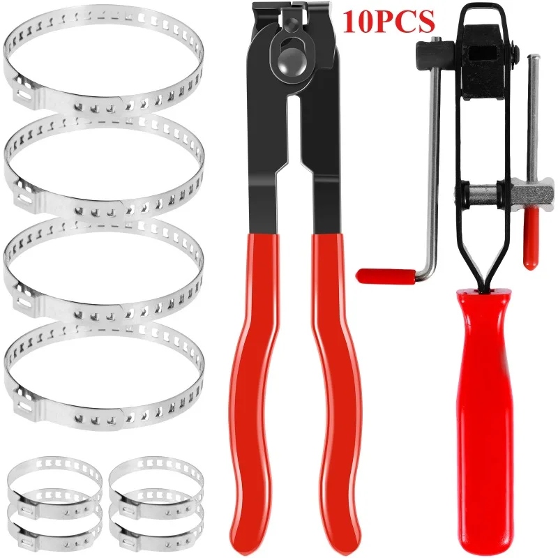 QIANBAI10PCSCVJointBootClampPliersSetStainlessSteelCar