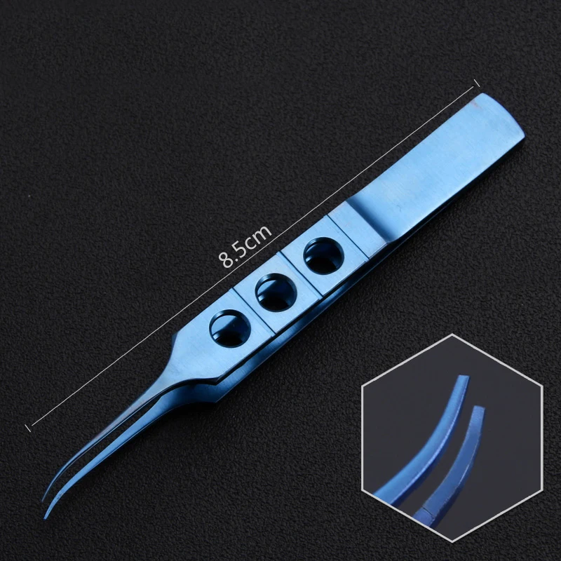 Mcpherson Tying Forcep 85mm With Tying Platform Toothless Tweezers Ophthalmic Surgical Instrument