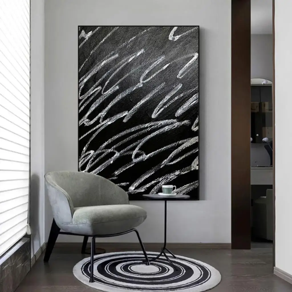 

Acrylic Artwork Canvas Oil Paintings Art Abstract Wall Picture For Bedroom Frameless The Composition Is Clever Handmade Painting