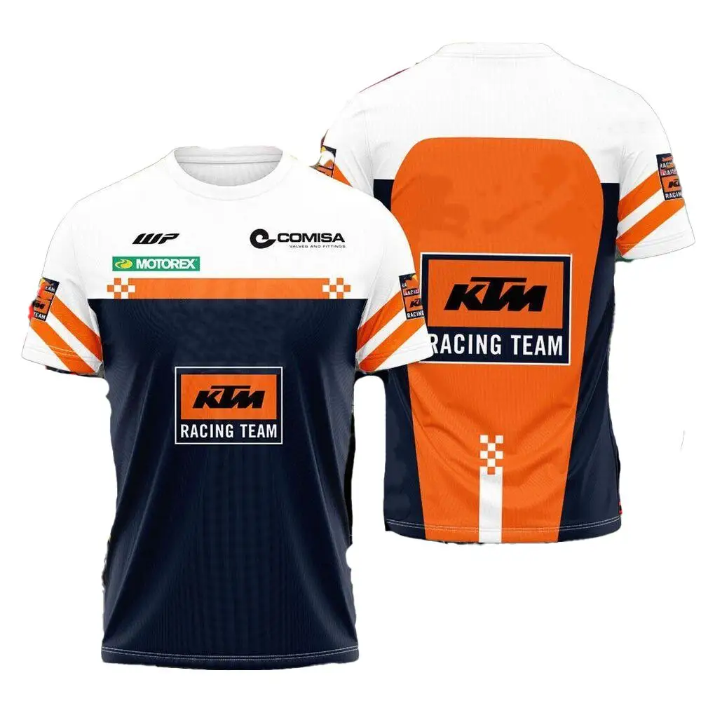 2026년 신상 여름 MXGP KTM 유니섹스 KTM 모토GP 라이딩 모토 저지 레이싱 팀 티셔츠 통기성 3D 프린팅 성인용