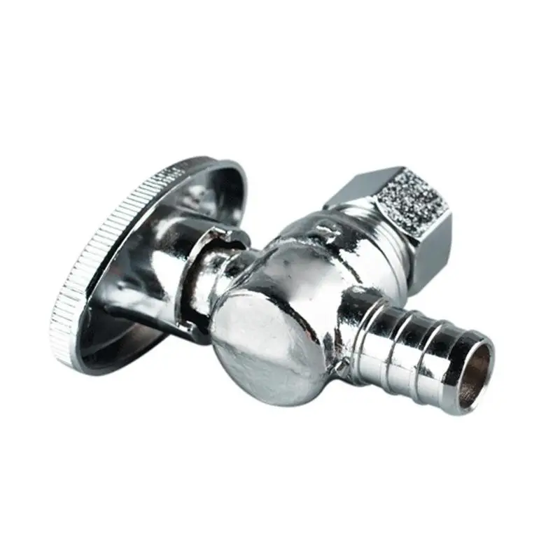 

Compression Angle Stop 1/2 X 3/8 Inch Compression Angle Stop Quarter Turn Push To Connect Brass Plumbing Fitting PEX Pipe Copper