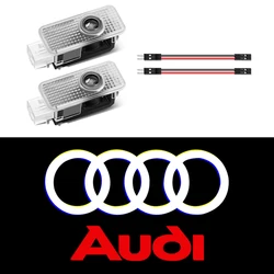 Premium Car Door Welcome Light Laser Projector Lamps - HD Accessories (For Audi)