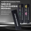 5 Colors Punk Smokey Matte Glitter Eyeshadow Palette Cool Toned Gray Black Eye Pigment Palett Shimmer Eye Shadow Makeup Palette 4
