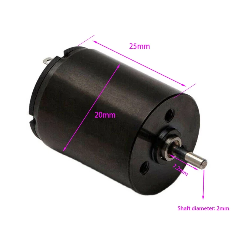 

High Precious 2025 20mm*25mm Coreless Electric Motor DC 12V 10500RPM High Speed 2mm Shaft Diameter for Tattoo Machine