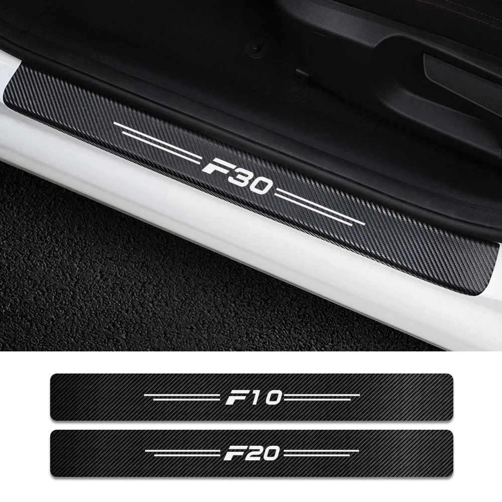 

4PCS Car Door Sill Decal Stickers Apply For Bmw F30 F10 F20 F02 F07 F01 F11 F15 F16 F17 F85 Threshold Auto Interior Accessories